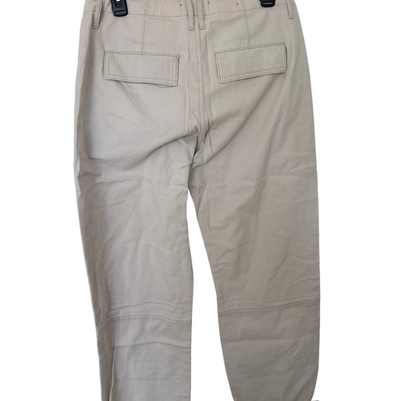 White House Black Market Crop Pants Drawstring Beige Casual Womens - Picture 3 of 4